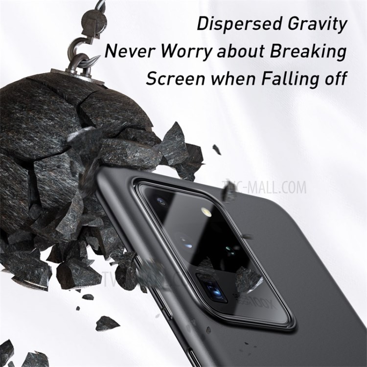 BASEUS Ultra Thin Matte PP Case Cover for Samsung Galaxy S20 Ultra - Transparent Black-4
