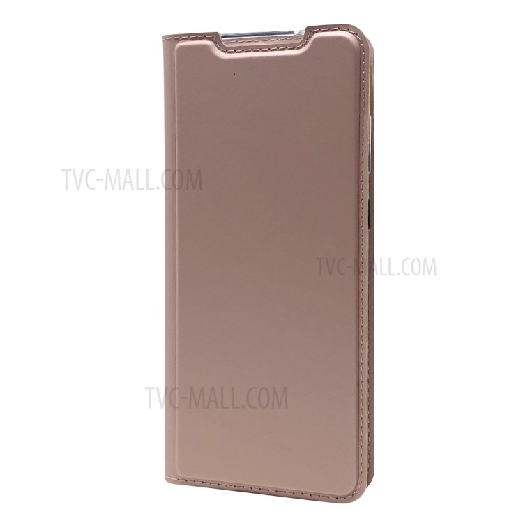 Magnetic Adsorption Stand Leather Card Holder Case for Samsung Galaxy S20 Plus - Rose Gold-3