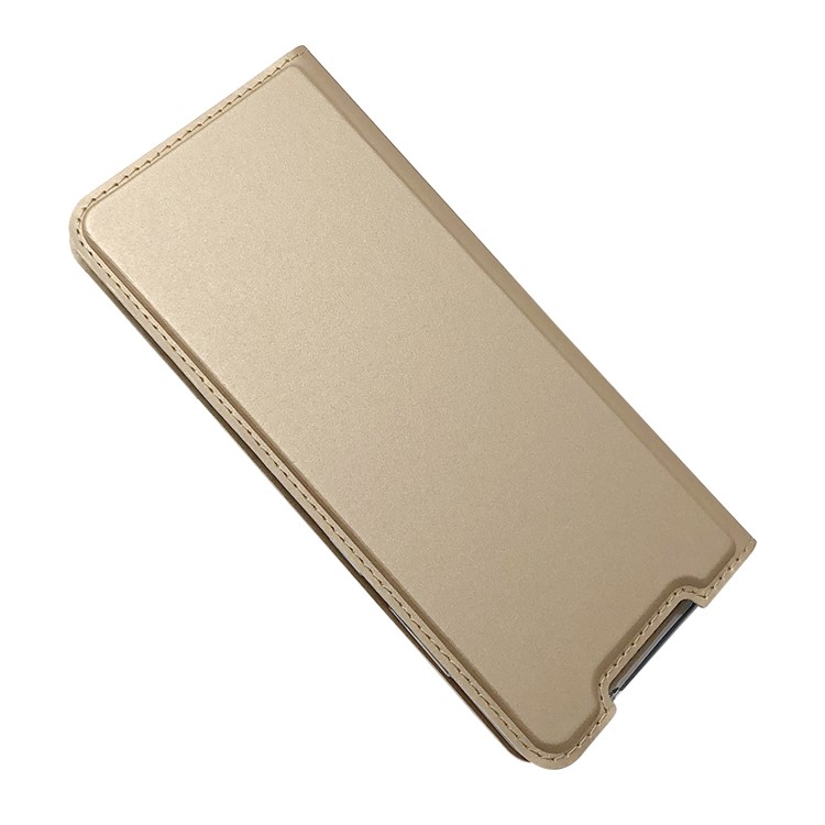 Magnetic Adsorption Stand Leather Card Holder Case for Samsung Galaxy S20 Plus - Gold-7