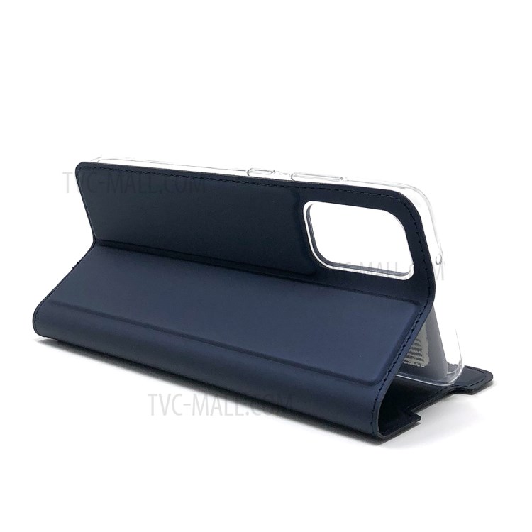 Magnetic Adsorption Stand Leather Card Holder Case for Samsung Galaxy S20 Plus - Dark Blue-5