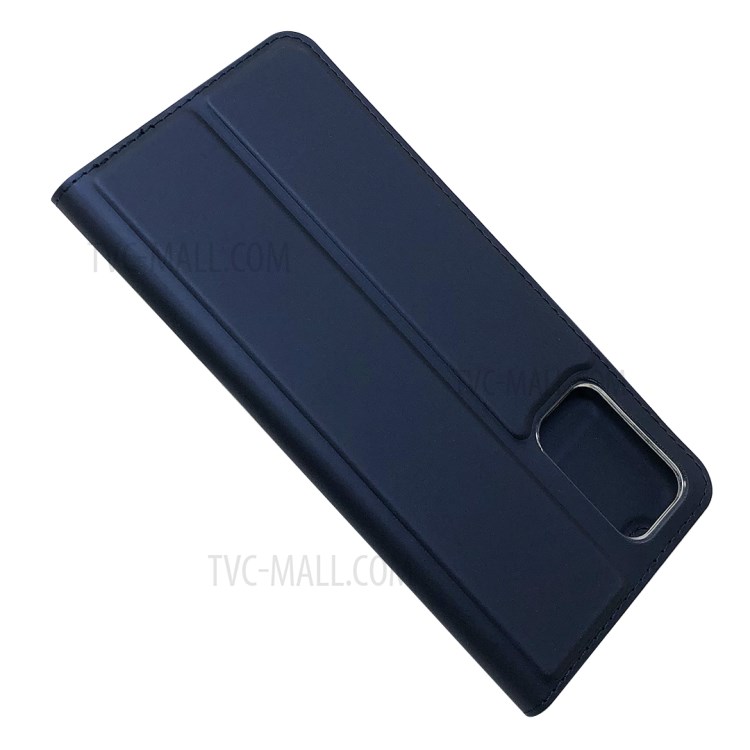 Magnetic Adsorption Stand Leather Card Holder Case for Samsung Galaxy S20 Plus - Dark Blue-7