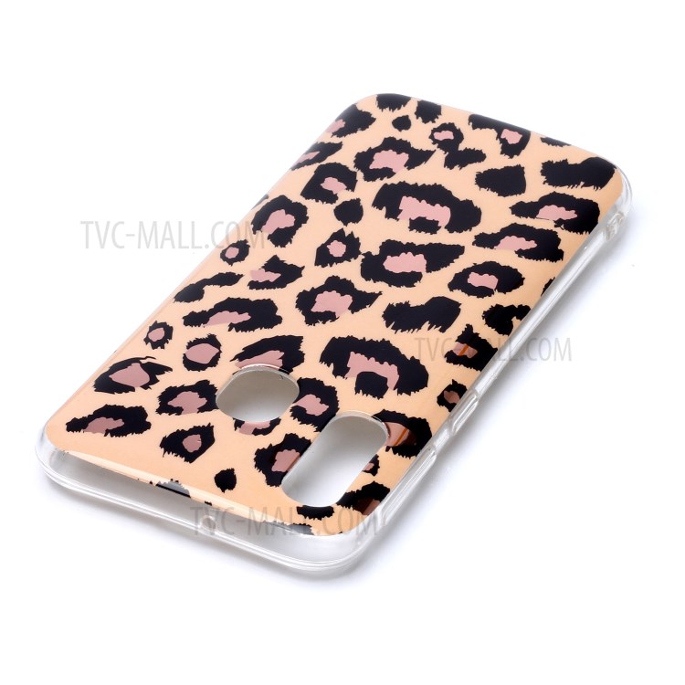 Marble Pattern Electroplating IMD TPU Phone Case for Samsung Galaxy A40 - Leopard-4