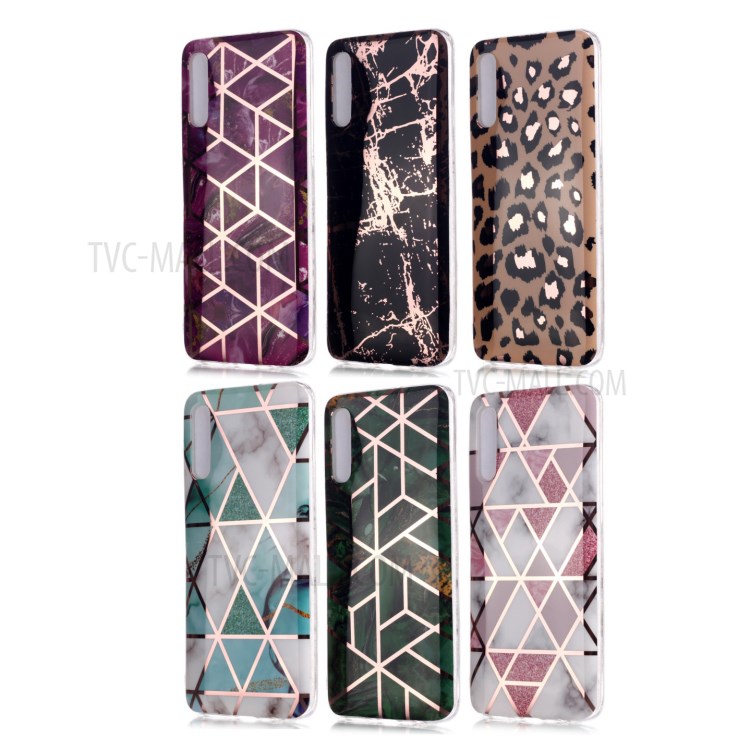 Marble Pattern Electroplating IMD TPU Phone Cover for Samsung Galaxy A50/A50s/A30s - Rose-6