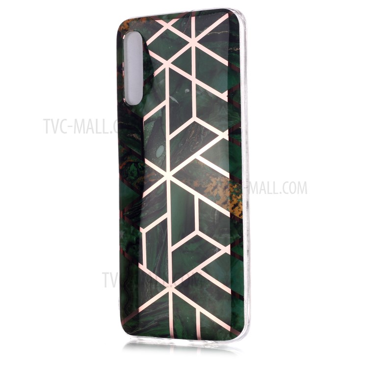 Marble Pattern Electroplating IMD TPU Phone Cover for Samsung Galaxy A50/A50s/A30s - Green-2