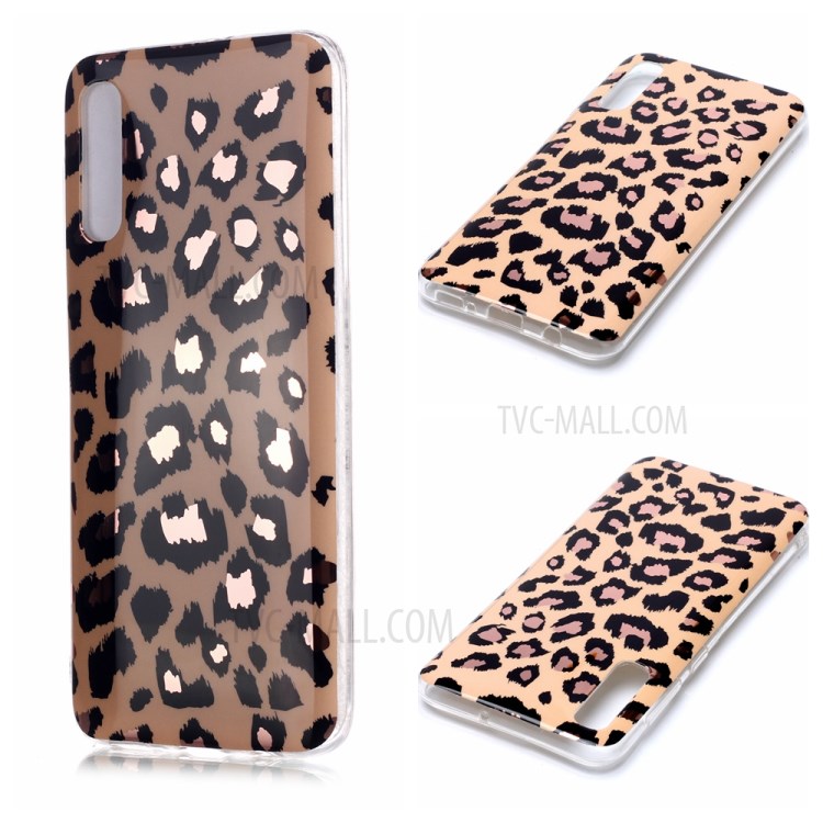 Marble Pattern Electroplating IMD TPU Phone Cover for Samsung Galaxy A50/A50s/A30s - Leopard-1