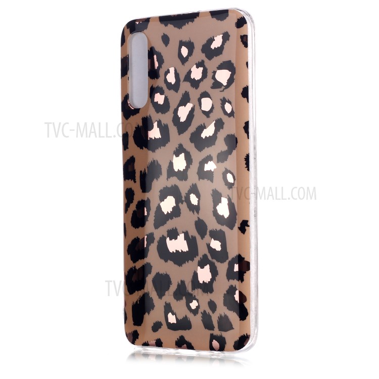 Marble Pattern Electroplating IMD TPU Phone Cover for Samsung Galaxy A50/A50s/A30s - Leopard-2