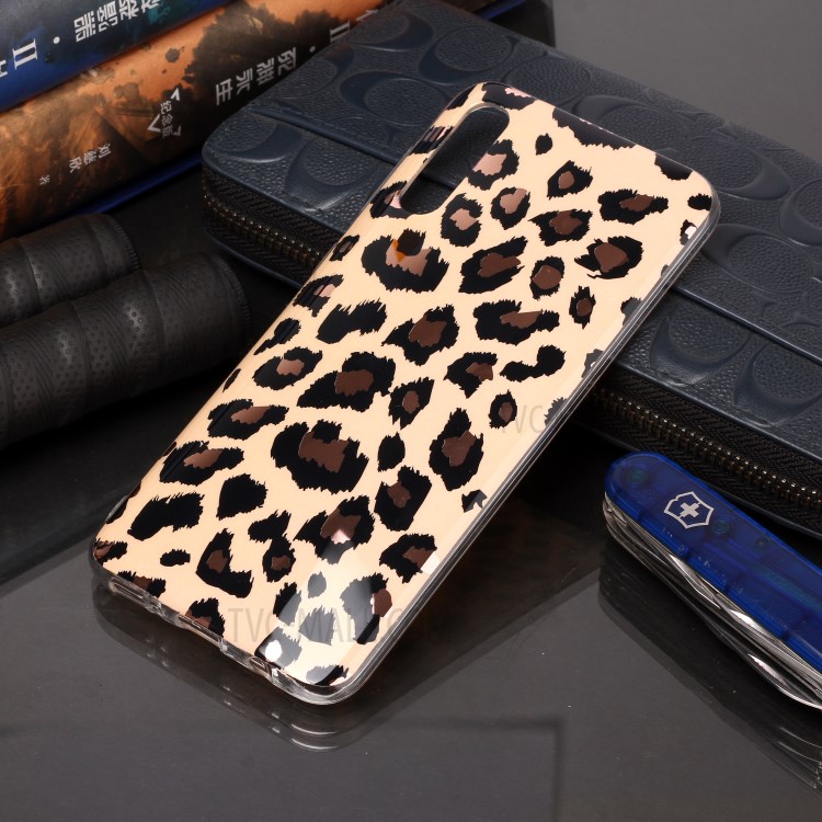 Marble Pattern Electroplating IMD TPU Phone Cover for Samsung Galaxy A50/A50s/A30s - Leopard-5