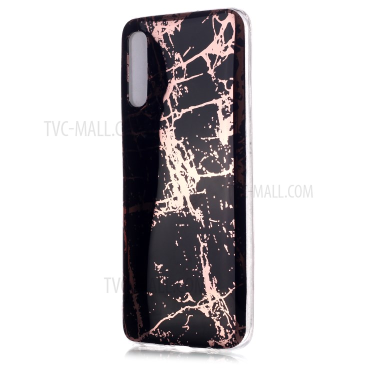 Marble Pattern Electroplating IMD TPU Phone Cover for Samsung Galaxy A50/A50s/A30s - Black-2