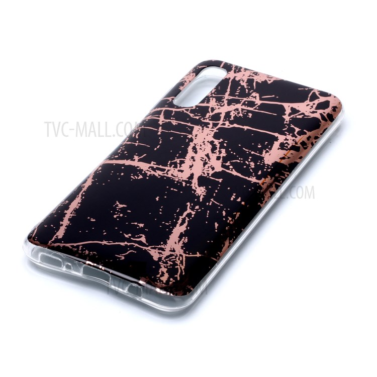 Marble Pattern Electroplating IMD TPU Phone Cover for Samsung Galaxy A50/A50s/A30s - Black-3