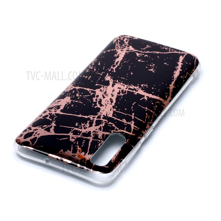 Marble Pattern Electroplating IMD TPU Phone Cover for Samsung Galaxy A50/A50s/A30s - Black-4
