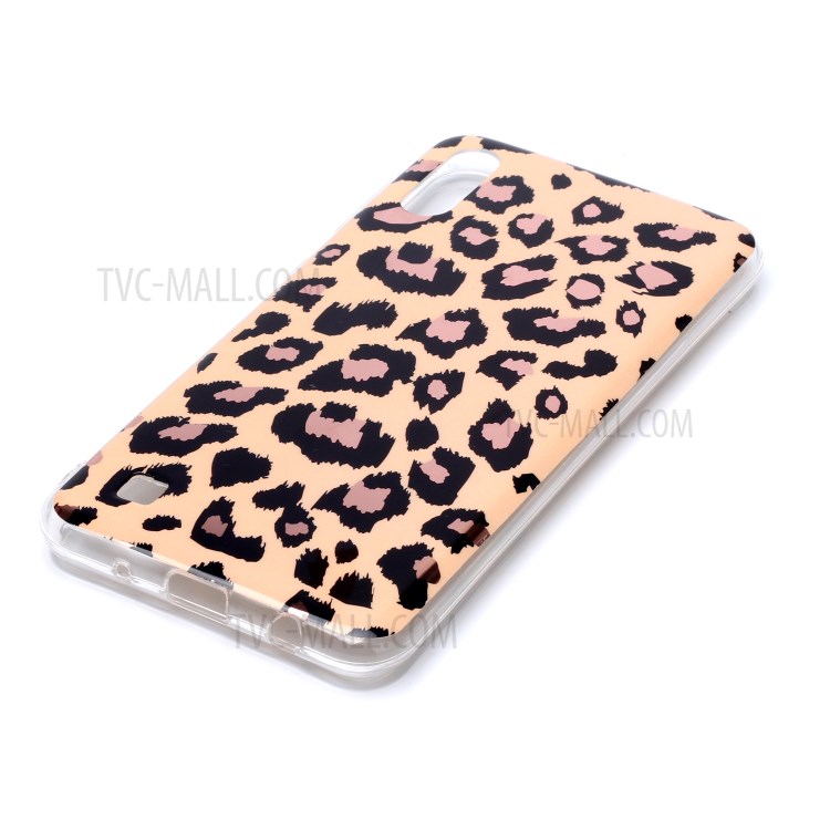 Marble Pattern Rose Gold Electroplating IMD TPU Back Case for Samsung Galaxy A10 / M10 - Leopard Texture-3