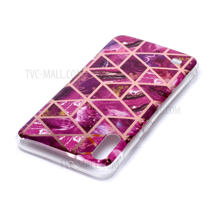 Marble Pattern Rose Gold Electroplating IMD TPU Back Case for Samsung Galaxy A10 / M10 - Rose-4
