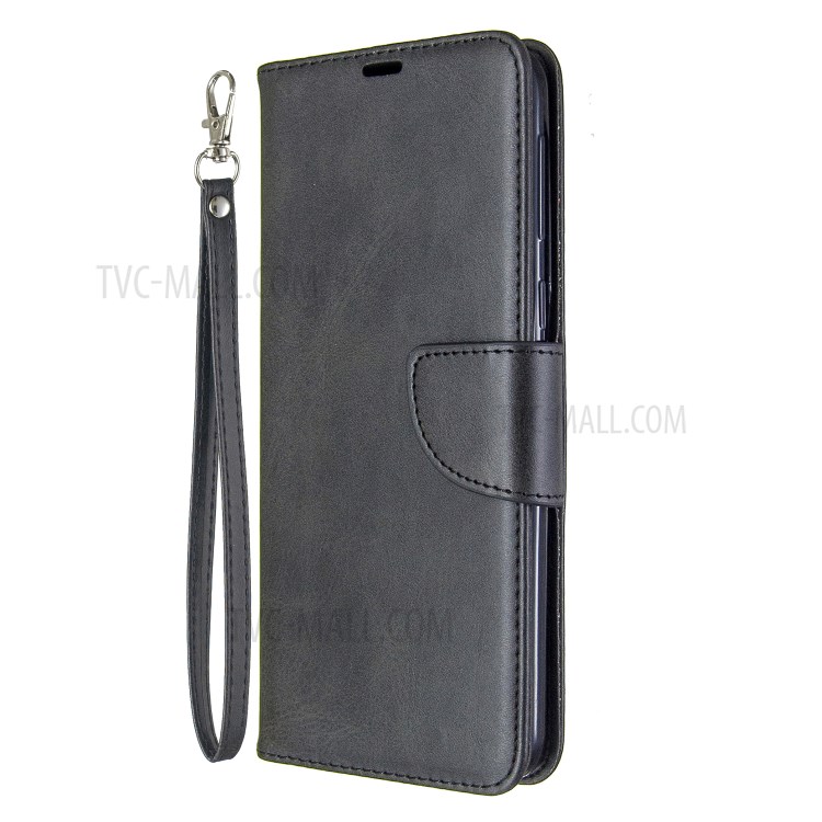 PU Leather Wallet Stand Case Cover for Samsung Galaxy A21 - Black-3