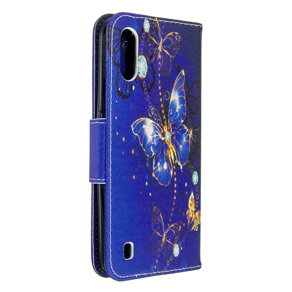 Printing Surface Wallet Stand Flip Leather Phone Covering for Samsung Galaxy A01 - Beautiful Butterfly-3