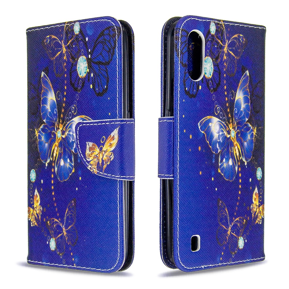 Printing Surface Wallet Stand Flip Leather Phone Covering for Samsung Galaxy A01 - Beautiful Butterfly-4