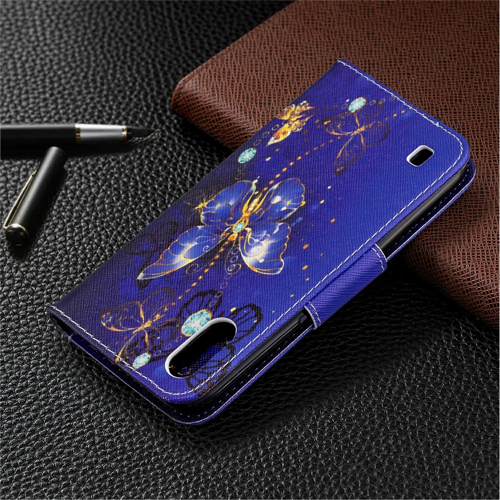 Printing Surface Wallet Stand Flip Leather Phone Covering for Samsung Galaxy A01 - Beautiful Butterfly-8