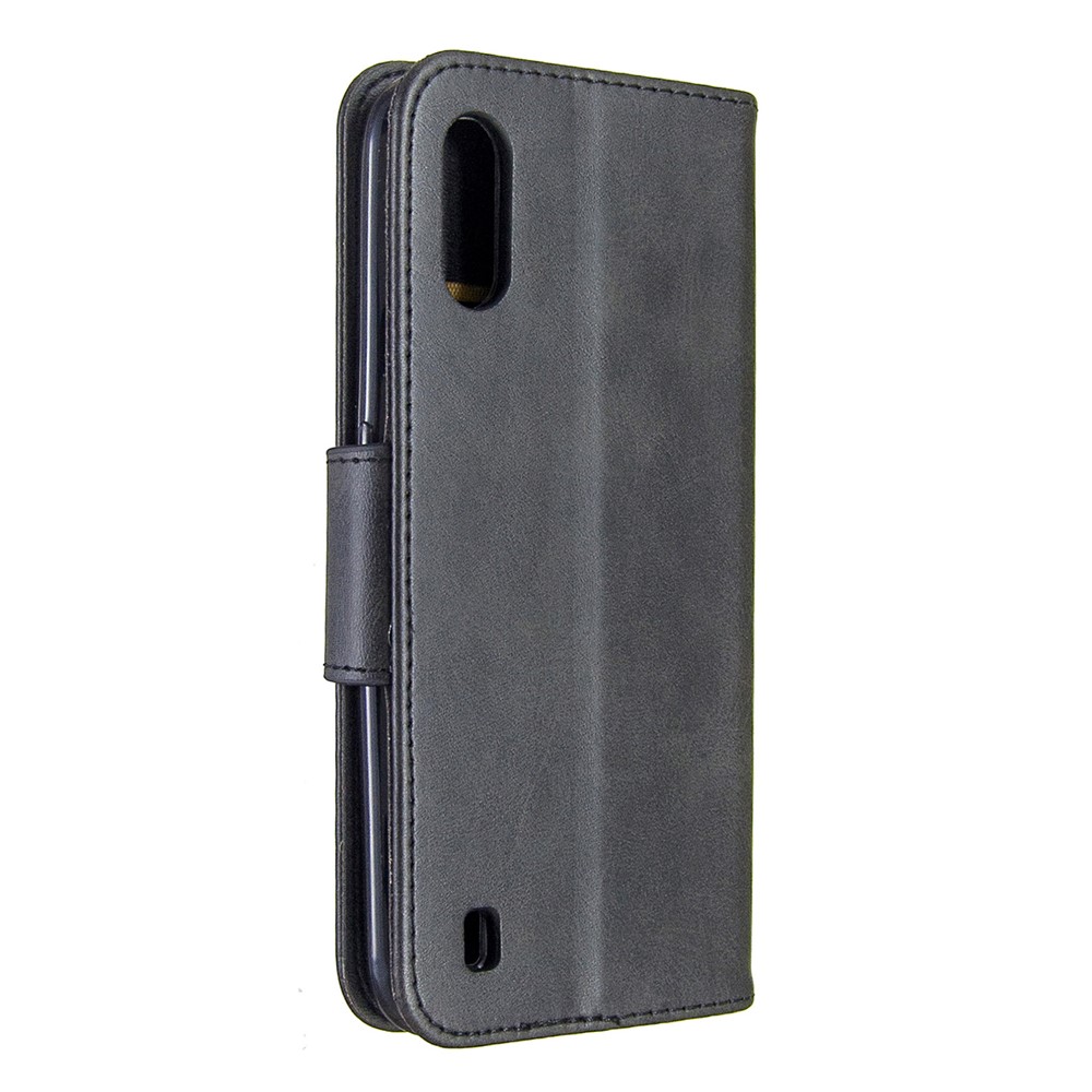 Wallet Leather Stand Case for Samsung Galaxy A01 - Black-3
