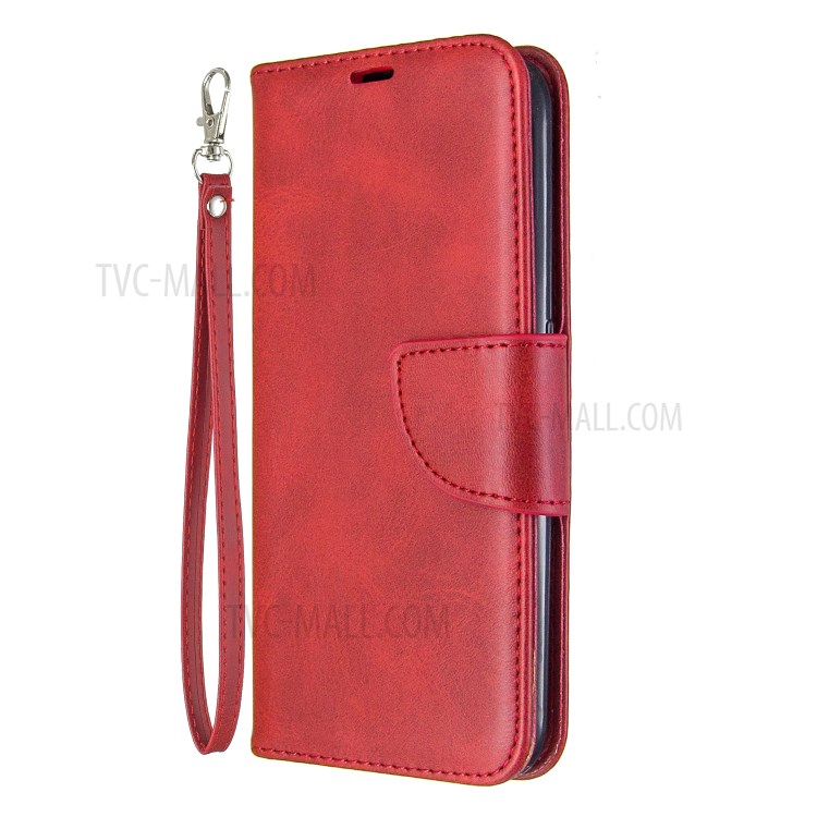 Wallet Leather Stand Case for Samsung Galaxy A01 - Red-2