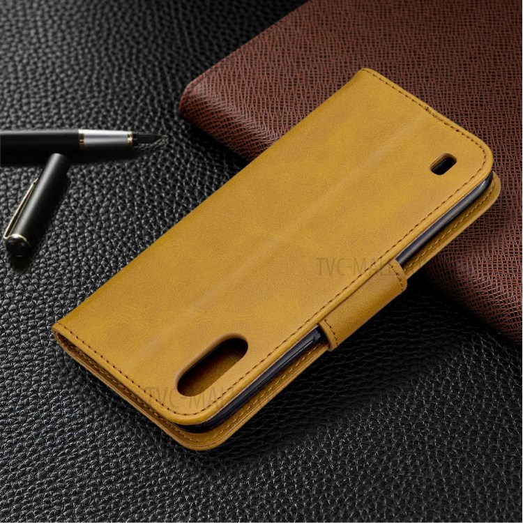 Wallet Leather Stand Case for Samsung Galaxy A01 - Brown-8