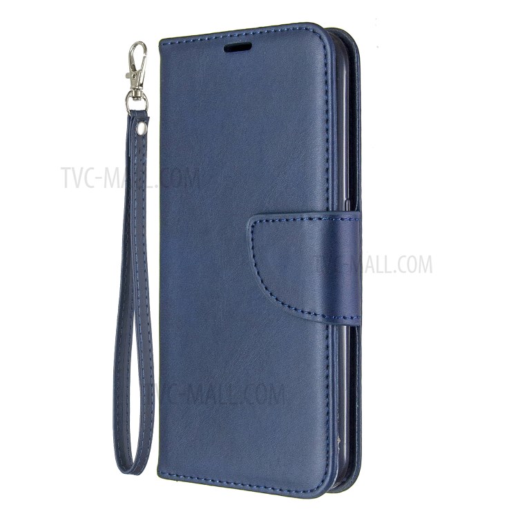 Wallet Leather Stand Case for Samsung Galaxy A01 - Blue-2