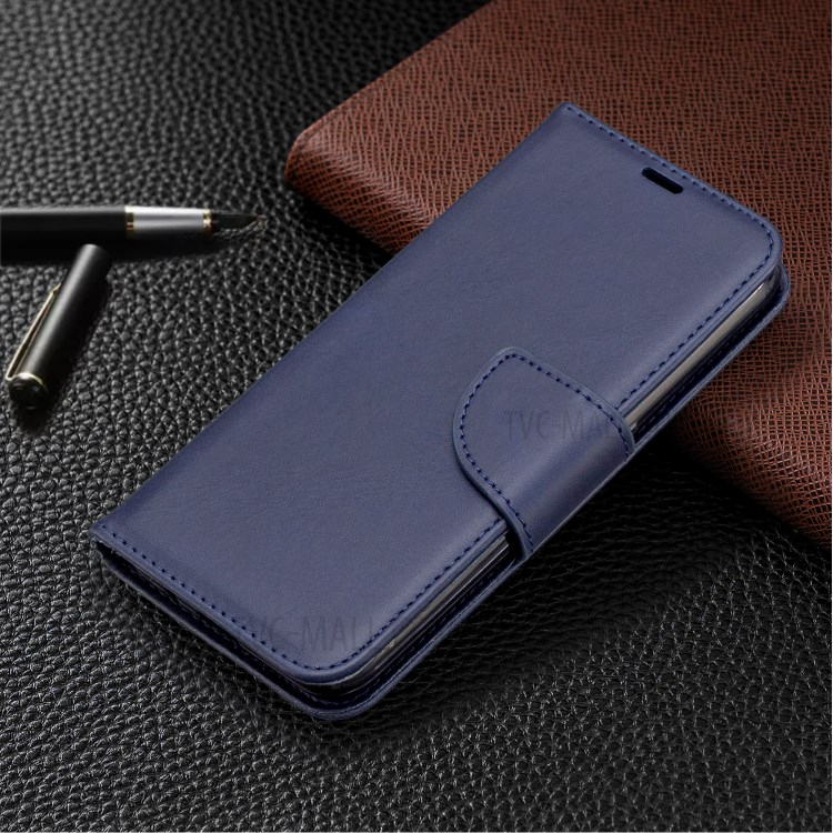 Wallet Leather Stand Case for Samsung Galaxy A01 - Blue-7