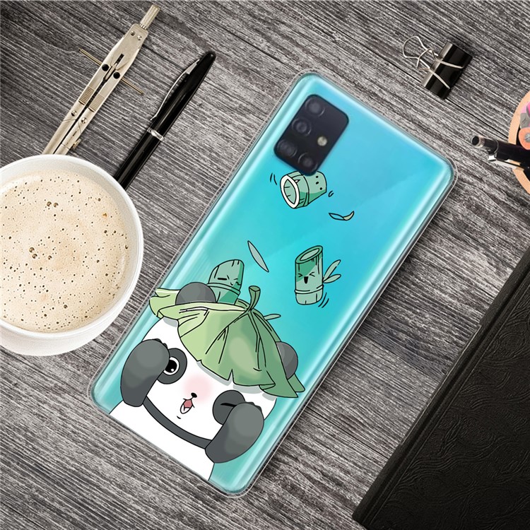 Cartoon Style Printing TPU Phone Flexible Case for Samsung Galaxy A51 - Panda-2