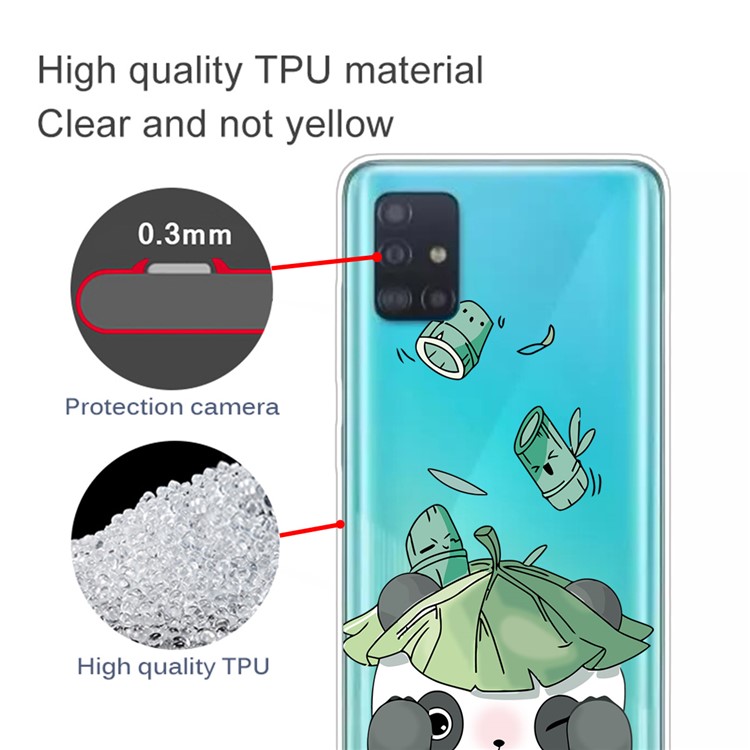 Cartoon Style Printing TPU Phone Flexible Case for Samsung Galaxy A51 - Panda-3