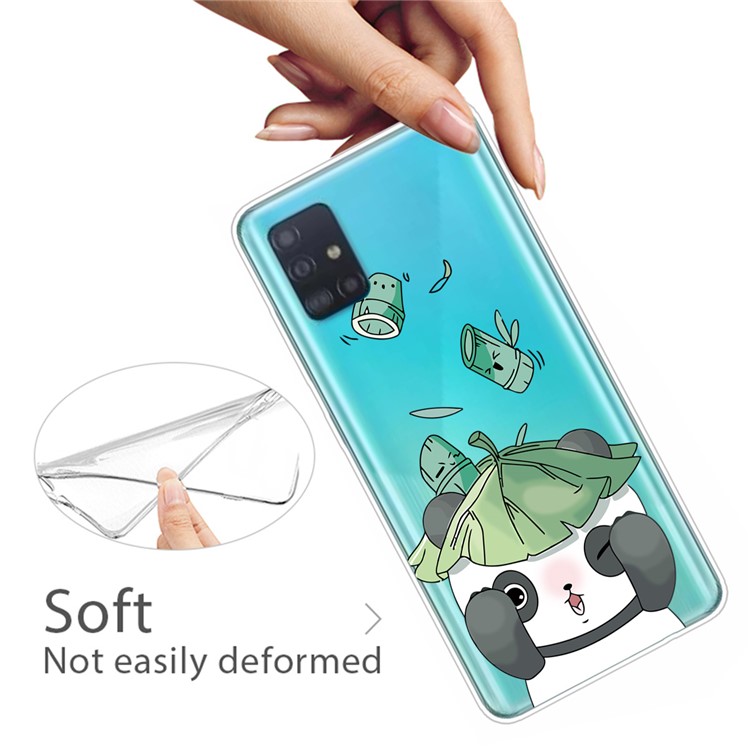 Cartoon Style Printing TPU Phone Flexible Case for Samsung Galaxy A51 - Panda-4