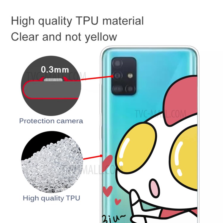 Cartoon Style Printing TPU Phone Flexible Case for Samsung Galaxy A51 - Cartoon Boy-3
