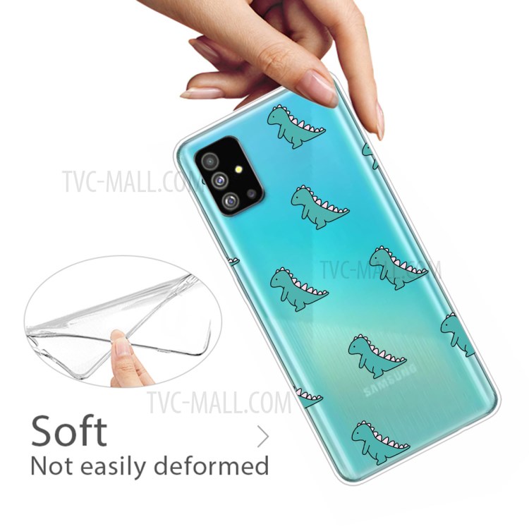 Cartoon Image Flexible TPU Cell Phone Cover for Samsung Galaxy S20 Plus - Cute Dinosaurs-4