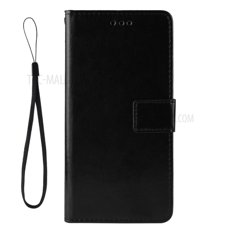 Crazy Horse Leather Cover Wallet Phone Case for Samsung Galaxy A81 / Note 10 Lite / M60s - Black-3