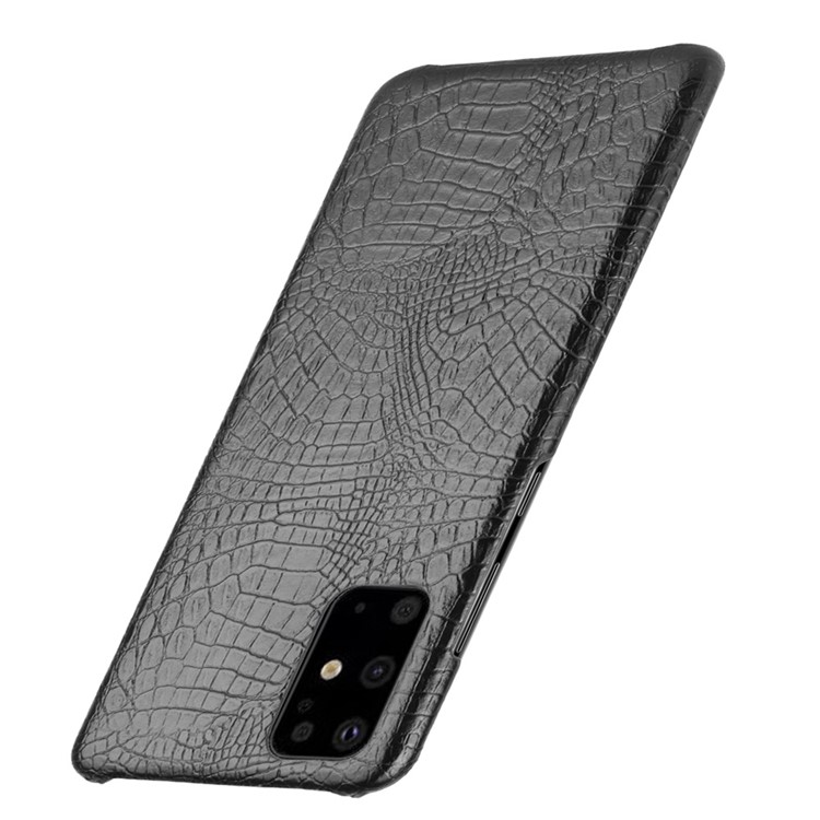 Crocodile Skin PU Leather Coated Hard PC Shell for Samsung Galaxy S20 / S20 5G - Black-3