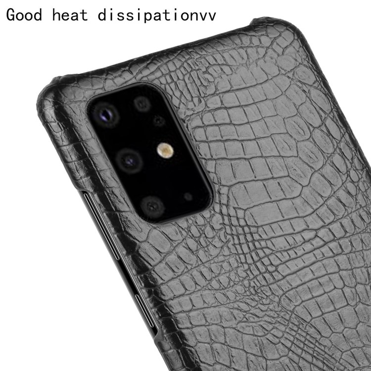 Crocodile Skin PU Leather Coated Hard PC Shell for Samsung Galaxy S20 / S20 5G - Black-5