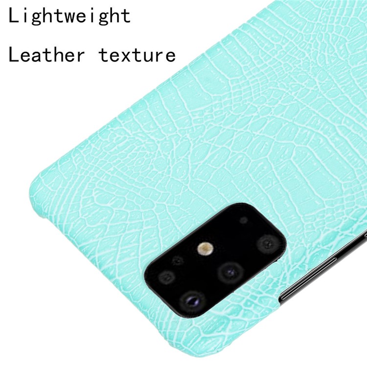 Crocodile Skin PU Leather Coated Hard PC Shell for Samsung Galaxy S20 Plus / S20 Plus 5G - Baby Blue-4