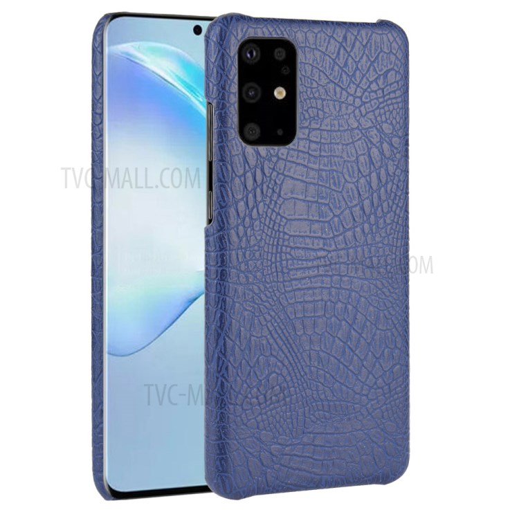 Crocodile Skin PU Leather Coated Hard PC Shell for Samsung Galaxy S20 Plus / S20 Plus 5G - Dark Blue-1