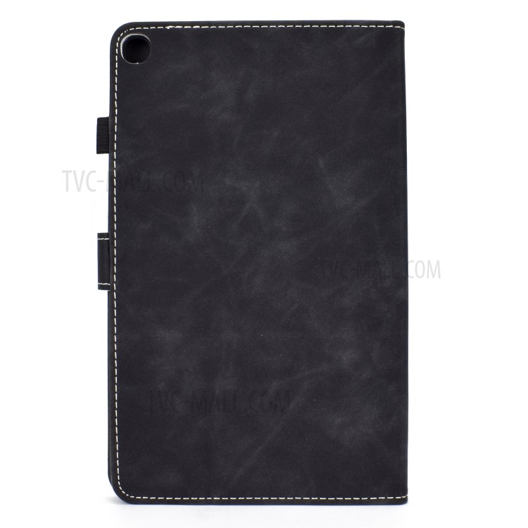 Imprint Elephant Pattern Leather Stand Tablet Cover for Samsung Galaxy Tab A 10.1 (2019) T510 - Black-5