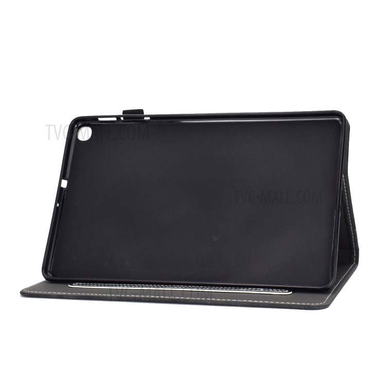 Imprint Elephant Pattern Leather Stand Tablet Cover for Samsung Galaxy Tab A 10.1 (2019) T510 - Black-6