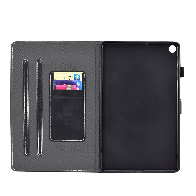 Imprint Elephant Pattern Leather Stand Tablet Cover for Samsung Galaxy Tab A 10.1 (2019) T510 - Black-9