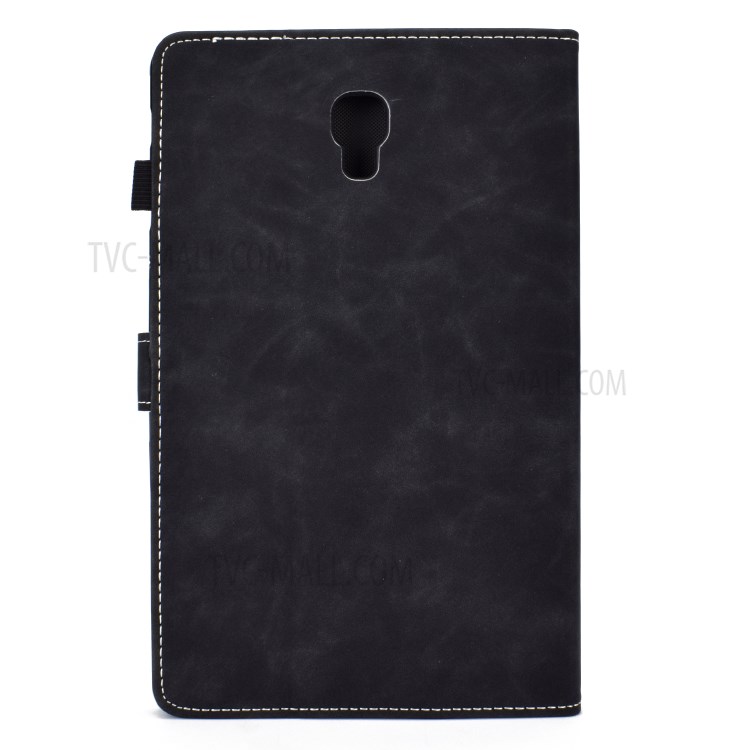 Imprint Elephant Pattern Leather Stand Tablet Cover for Samsung Galaxy Tab A 10.5 (2018) T590 T595 - Black-5