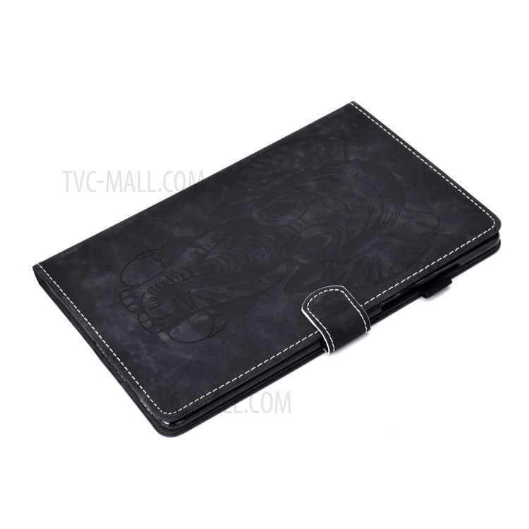 Imprint Elephant Leather Stand Tablet Protection Case for Samsung Galaxy Tab S5e SM-T720 - Black-8