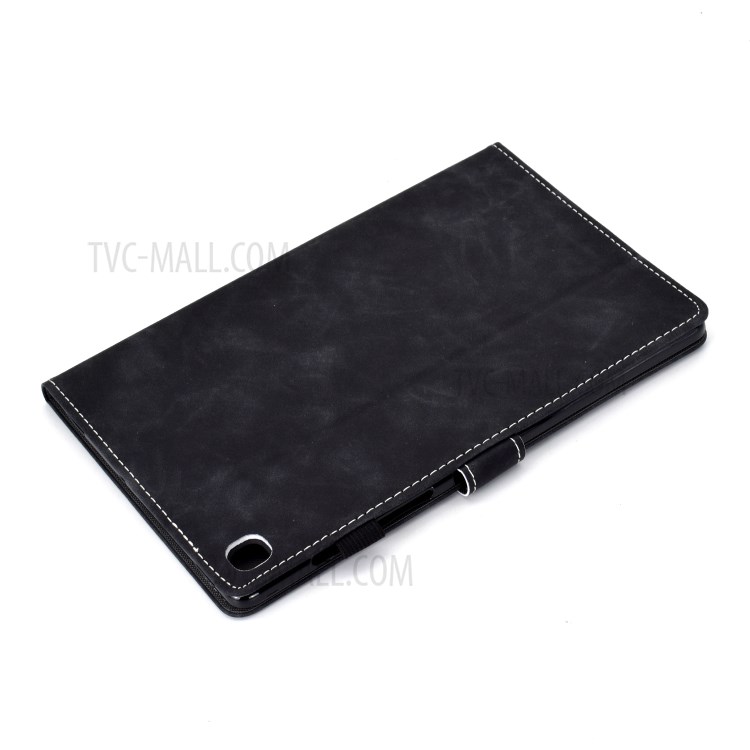 Imprint Elephant Leather Stand Tablet Protection Case for Samsung Galaxy Tab S5e SM-T720 - Black-9