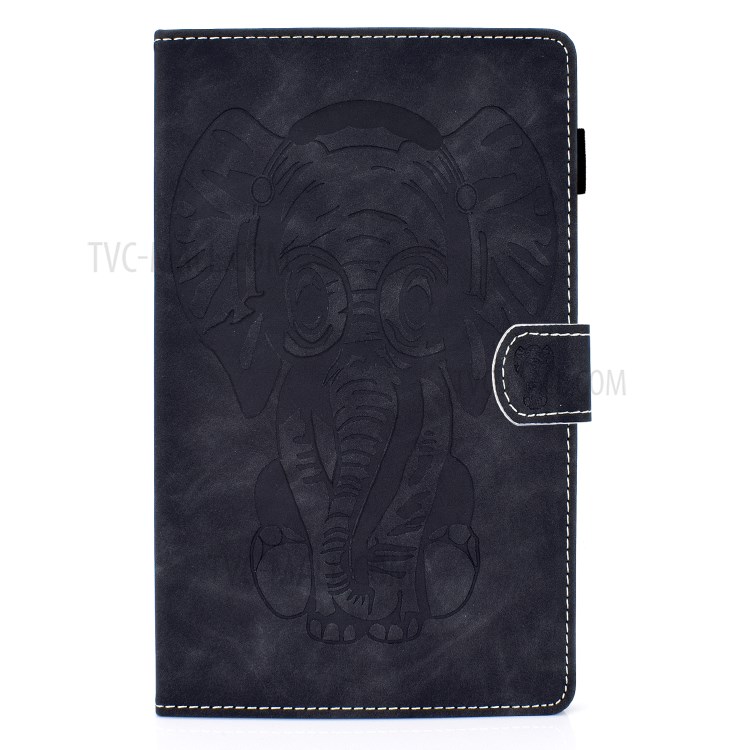 Imprint Elephant Card Slots Leather Stand Tablet Case for Samsung Galaxy Tab A 8.0 Wi-Fi (2019) SM-T290/T295 - Black-3