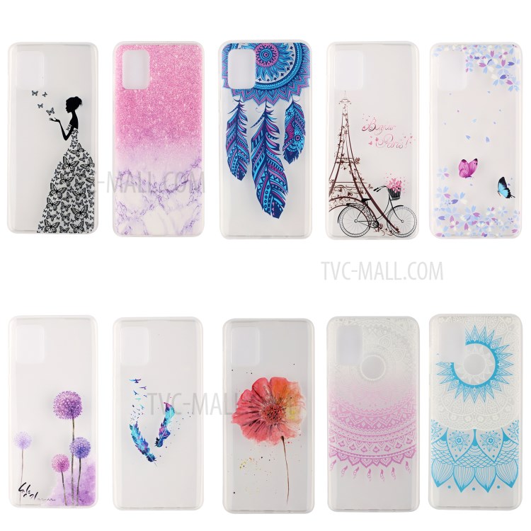 Pattern Printing TPU Back Case for Samsung Galaxy A51 - Dandelion Pattern-7