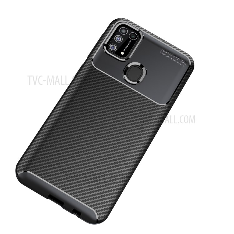 Drop Resistant Carbon Fiber TPU Case for Samsung Galaxy M31 - Black-10