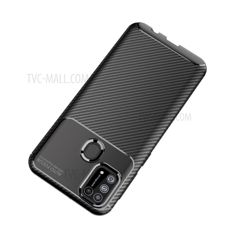 Drop Resistant Carbon Fiber TPU Case for Samsung Galaxy M31 - Black-7