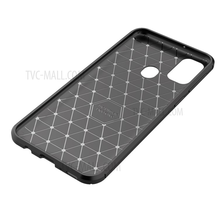 Drop Resistant Carbon Fiber TPU Case for Samsung Galaxy M31 - Black-9