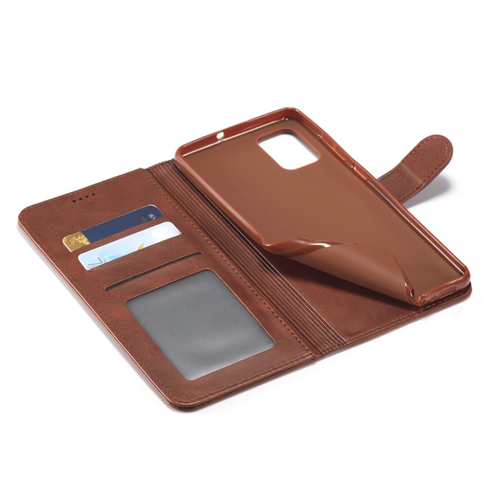 LC.IMEEKE Leather Wallet Case for Samsung Galaxy S20 - Coffee-8