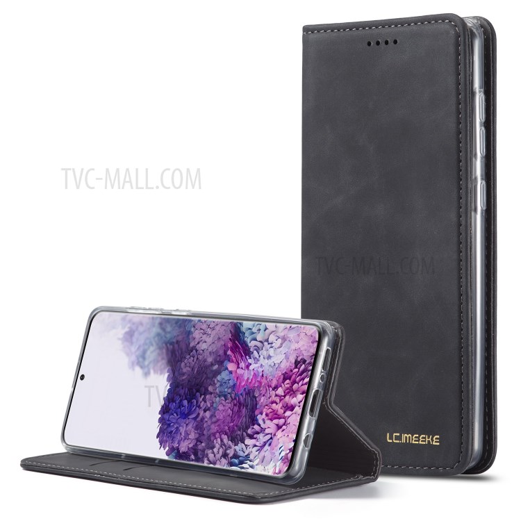 LC.IMEEKE LC-002 Wallet Leather Stand Case for Samsung Galaxy A71 - Black-3