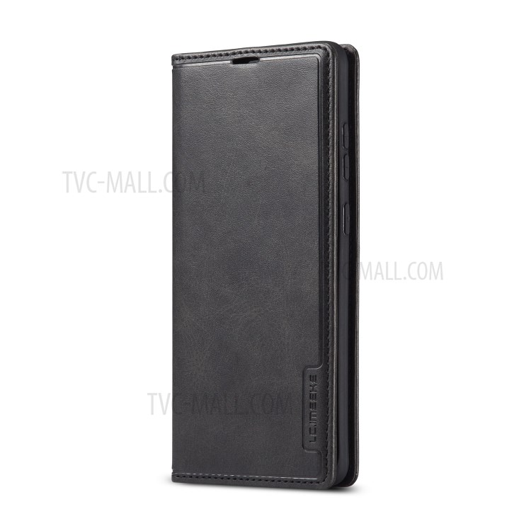 LC.IMEEKE Retro Style LC-001 Series PU Leather Card Holder Case for Samsung Galaxy S20 - Black-2