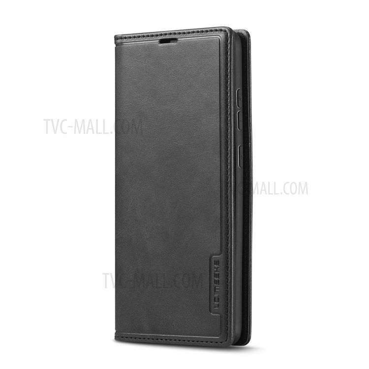 LC.IMEEKE Retro Style LC-001 Series Leather Stand Case for Samsung Galaxy S20 Ultra - Black-2